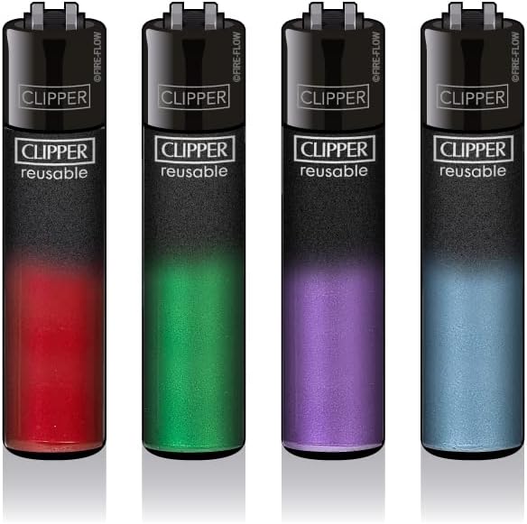 Accendino Clipper Large Black Crystal Gradient x 48pz