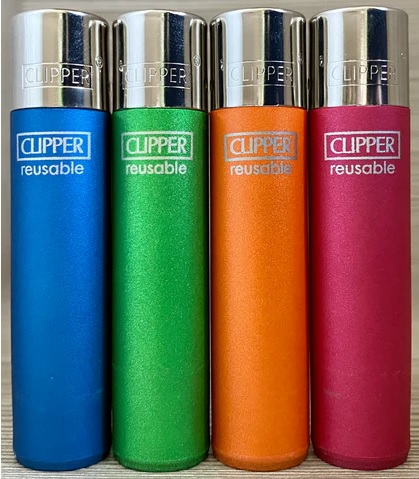 Accendino Clipper Large Metallic Fluo x 48pz