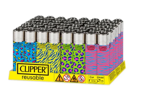 Accendino Clipper Large Pop Animal Print x 48pz