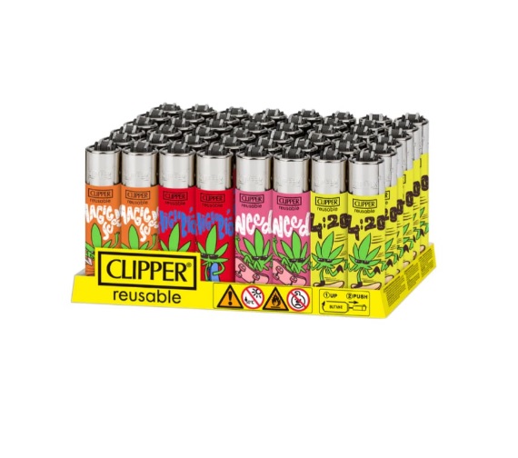 Accendino Clipper Large Weed Bros x 48pz