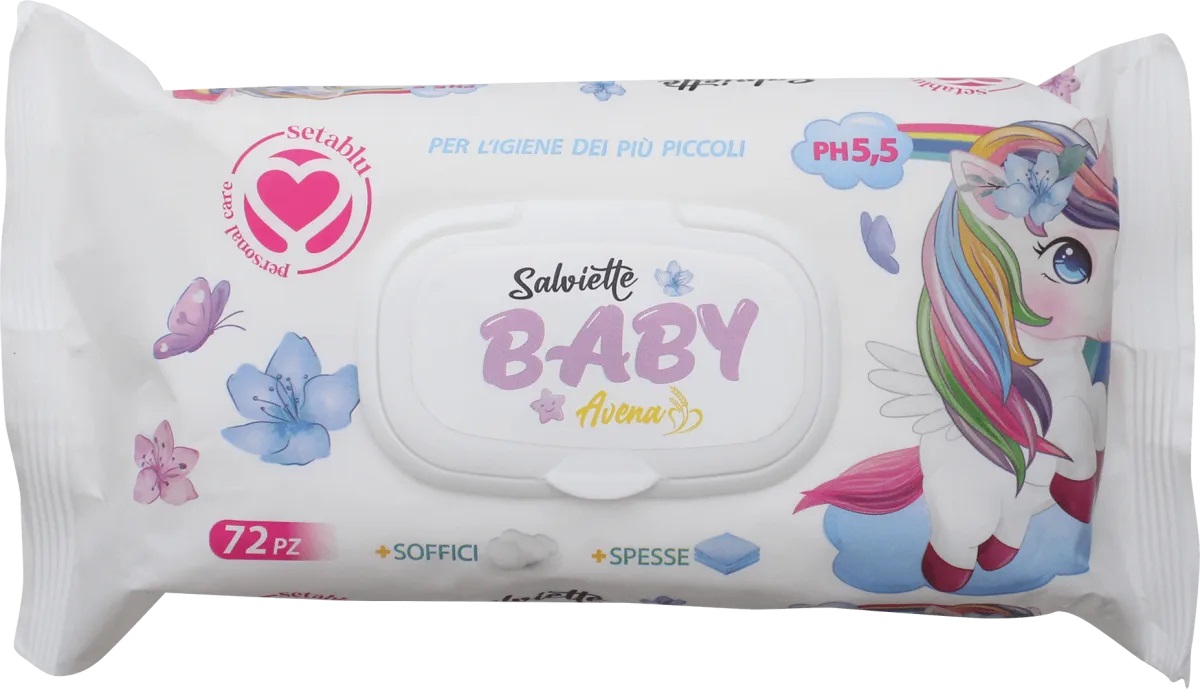 Salviette Imbevute Setablu Baby Avena 72pz