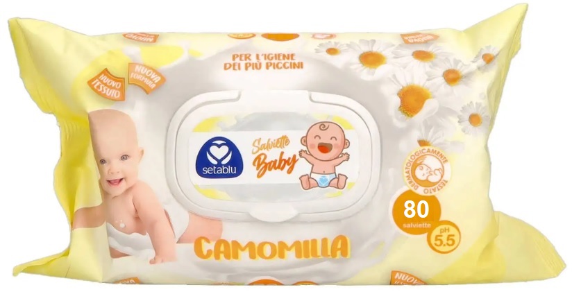 Salviette Imbevute Setablu Baby Camomilla 80pz