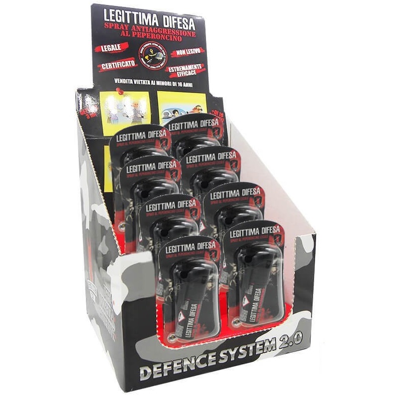 Spray Antiaggressione al Peperoncino Legittima Difesa x 8pz